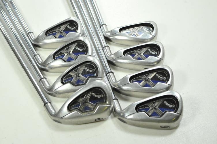 Callaway X-18 Pro Series 3-PW Iron Set Stiff Flex Right DG S300 Steel # 200549