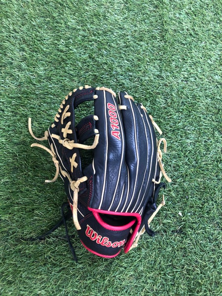 Black Wilson A1000 LH Baseball Glove 12" (Used)