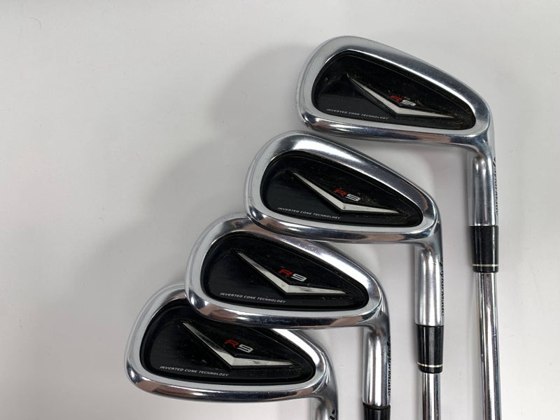TaylorMade R9 Iron Set 7-PW KBS Tour Regular Steel Mens RH Midsize Grips