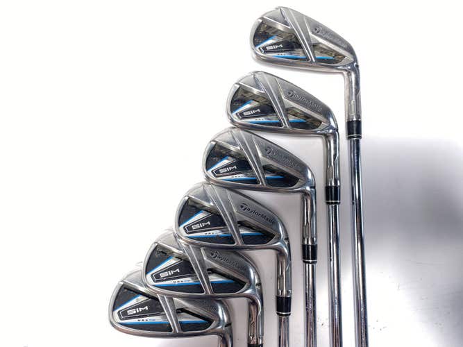 TaylorMade SIM MAX Iron Set 5-PW KBS Max 85g Stiff Steel Mens RH