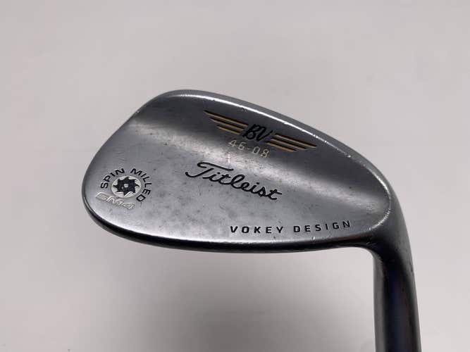 Titleist Vokey Spin Milled SM4 Chrome Gap Wedge GW 46* 8 Wedge Steel Mens RH