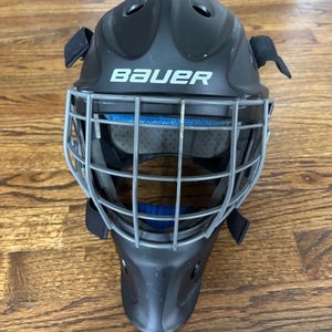 Junior Bauer NME 5 Goalie Mask - Flat Black (Used)