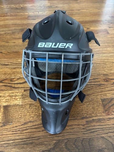Junior Bauer NME 5 Goalie Mask - Flat Black (Used)