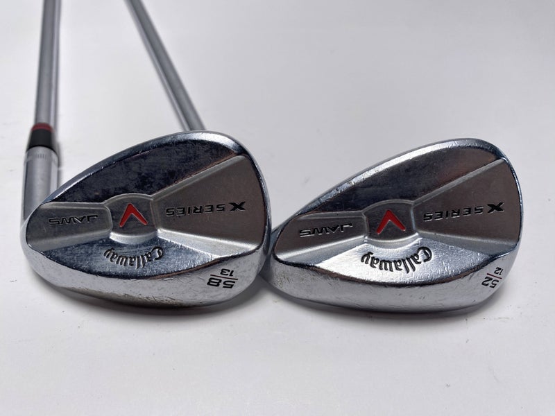 Callaway X Series Jaws Chrome Wedge Set 52* 12 58* 13 Rifle Wedge Steel Mens RH