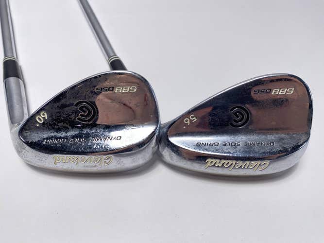 Cleveland 588 DSG Wedge Set 56* 60* True Temper Dynamic Gold Wedge Steel Mens RH