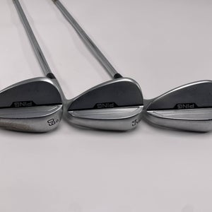 Ping s159 Chrome Wedge Set 50* 12 54* 12 60* 10 Orange Dot 2* Flat DG Mens RH