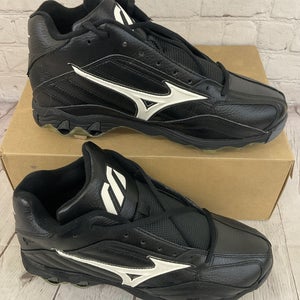 Mizuno FB43MBK Men's 9-SPIKE Classic Mid G3 Metal Baseball Cleats Black US 9.5