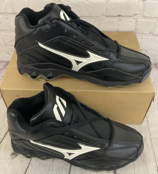 Mizuno FB43MBK Men's 9-SPIKE Classic Mid G3 Metal Baseball Cleats Black US 9.5