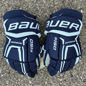 Blue Senior Bauer Supreme S150 Gloves 14" (Used)