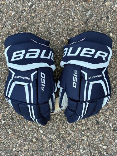 Blue Senior Bauer Supreme S150 Gloves 14" (Used)