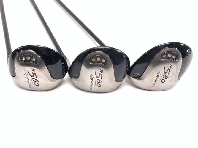 TaylorMade R580 Wood Set 3 5 7 | 15* 18* 21* MAS2 Ultralite 60g Regular Mens RH