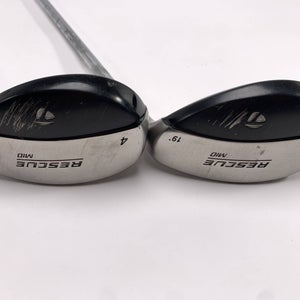 TaylorMade Rescue Mid 3 & 4 Hybrid Set 19* 22* Light Metal Regular Steel Mens RH
