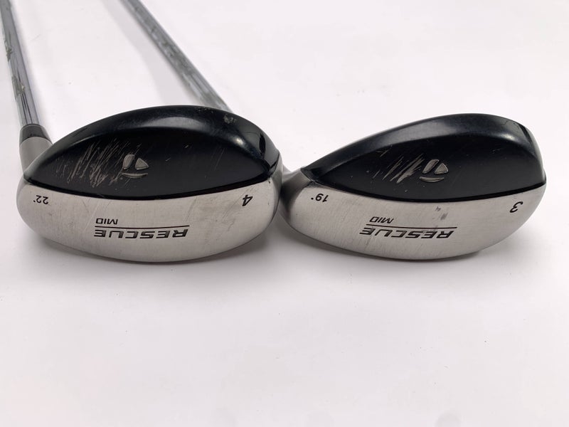 TaylorMade Rescue Mid 3 & 4 Hybrid Set 19* 22* Light Metal Regular Steel Mens RH