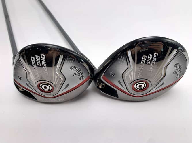 Callaway Great Big Bertha 2015 3 & 5 Fairway Wood Set 15* 18*Kuro Kage Senior RH