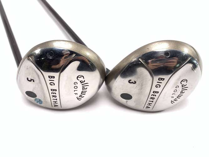 Callaway Big Bertha 2004 3 & 5 Fairway Wood Set 15* 18* Big Bertha Gems Mens RH