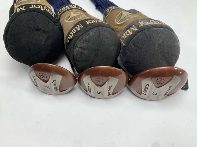 TaylorMade Ti Bubble 2 Wood Set 3 5 7 | 15* 18* 21* Bubble 2 S-90 Mens RH HC