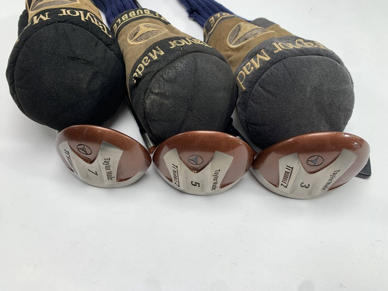 TaylorMade Ti Bubble 2 Wood Set 3 5 7 | 15* 18* 21* Bubble 2 S-90 Mens RH HC