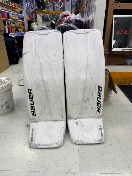 OHL Jacob Oster Pro Stock Large Bauer Supreme Shadow Goalie Leg Pads Pro Stock (Used)
