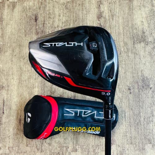 9 Driver- Taylormade Stealth Plus w/ Headcover / HZRDUS, Extra Stiff Flex (983)