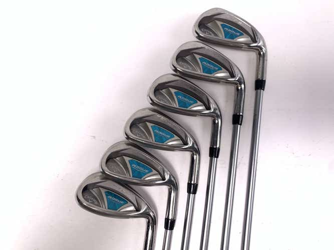 Callaway Rogue Iron Set 6-PW+SW Aldila Quaranta 40g Ladies Graphite Womens RH