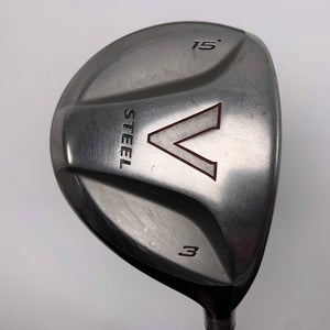 TaylorMade V Steel 3 Fairway Wood 15* MAS2 Stiff Graphite Mens RH