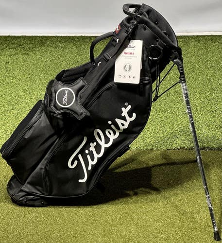 Titleist 2024 Players 4 Stand Carry Golf Bag TB23SX4 Black/White NEW #90584