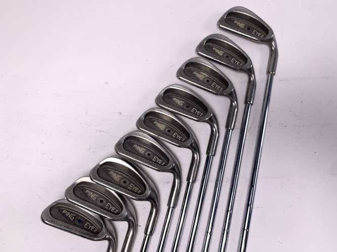 Ping Eye 2 Iron Set 3-PW+LW Black Dot Karsten ZZ-Lite Stiff Steel Mens RH