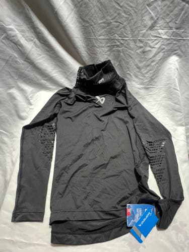 NEW! Bauer Youth Large LS NeckProtect KEVLAR Base Layer Shirt