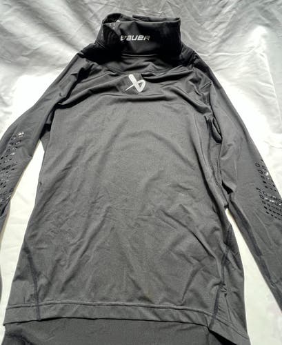 NEW! Bauer Youth Extra Large LS NeckProtect KEVLAR Base Layer Shirt