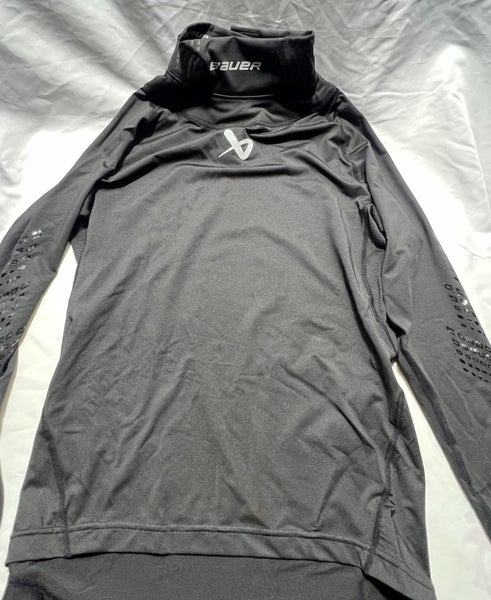 NEW! Bauer Youth Extra Large LS NeckProtect KEVLAR Base Layer Shirt
