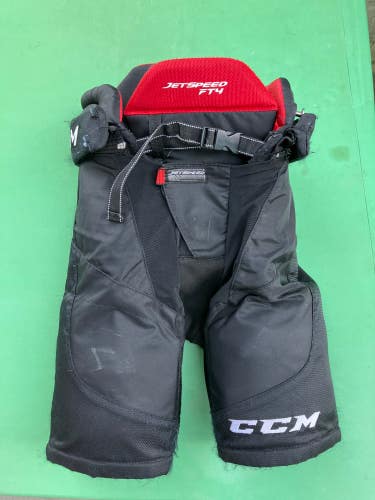 Black Junior Medium CCM Jetspeed FT4 Hockey Pants (Used)