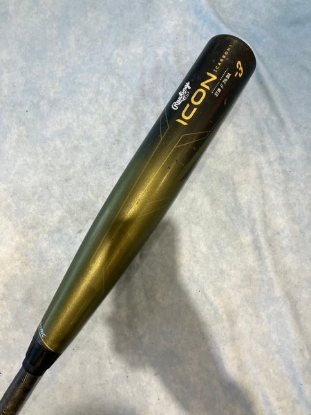 2023 Rawlings Icon Composite Bat BBCOR Certified (-3) Composite 29 oz 32" (Used)