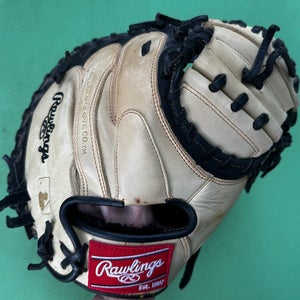 Brown Rawlings Gold Glove Elite RH Catcher's Baseball Glove 33" (Used)