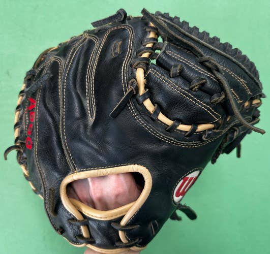 Black Wilson A500 RH Catcher's Baseball Glove 32" (Used)