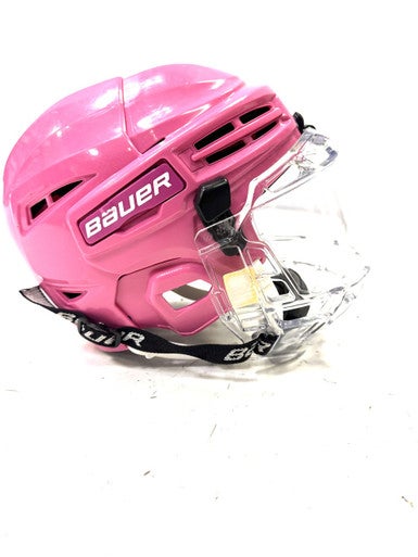 Used Bauer BUBBLE Helmet Full Visor Combo Pink One Size 11860-S000295823