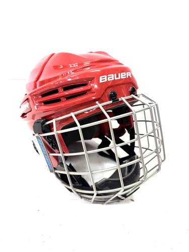 Used Bauer IMS 5 Helmet Cage Combo Red SM 11860-S000295902
