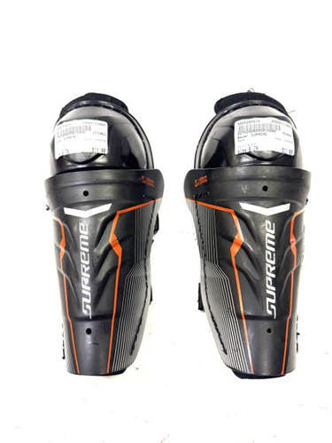 Used Bauer SUPREME Youth Shin Guards Black 8" 11860-S000295834