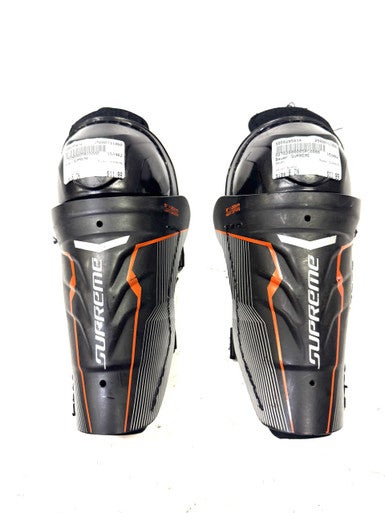 Used Bauer SUPREME Youth Shin Guards Black 8" 11860-S000295834