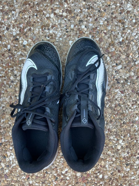 Black Men's Size M 11.0 (W 12.0) Adult Nike Low Top Alpha Huarache Elite Metal (Used)