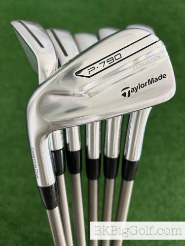 LH Taylormade P790 Forged Iron Set 5-P / SteelFiber i80 Regular Graphite +1/2
