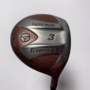 TaylorMade Ti Bubble 2 3 Fairway Wood 15* Bubble 2 90g Stiff Graphite Mens RH