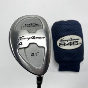 Tommy Armour 845 IW Silver Scot 4 Hybrid 21* Stiff Graphite Mens RH HC