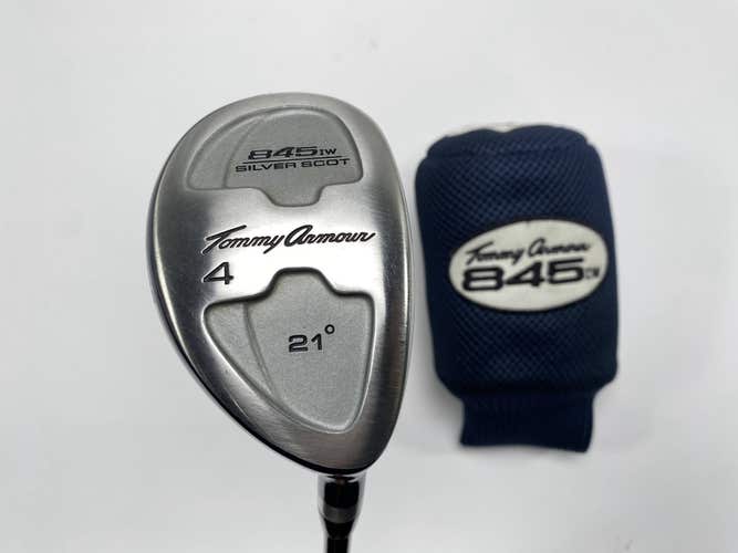 Tommy Armour 845 IW Silver Scot 4 Hybrid 21* Stiff Graphite Mens RH HC