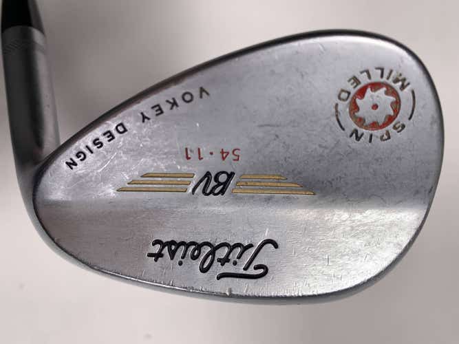 Titleist Vokey Spin Milled Chrome 2009 Wedge 54* 11 Bounce Wedge Steel Mens RH