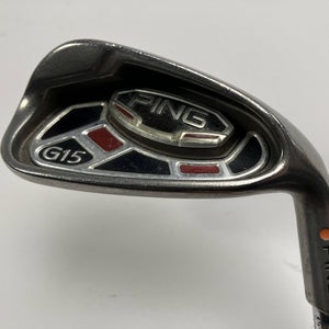 Ping G15 Single 9 Iron Orange Dot 2* Flat AWT Regular Steel Mens RH