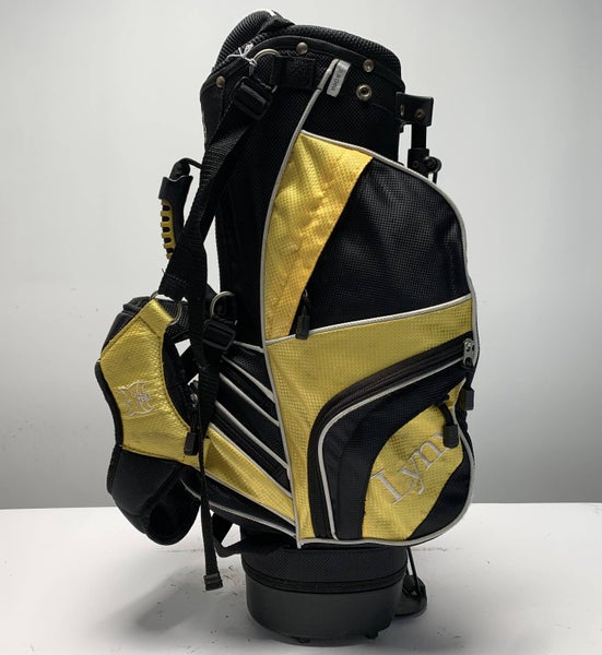 Lynx Lightweight Junior Stand Bag Yellow Black 6-Way Divide Dual Strap Golf Bag