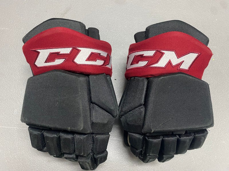 CCM HGTK Tacks Pro Stock Hockey Gloves 14" Black COYOTES 4107