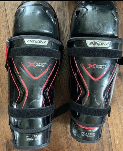 Senior Bauer Vapor X-Shift Pro 14" Shin Pads (Used)
