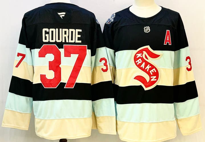 Seattle Kraken Yanni Gourde Ice Hockey Jersey #37 Jersey Size 46