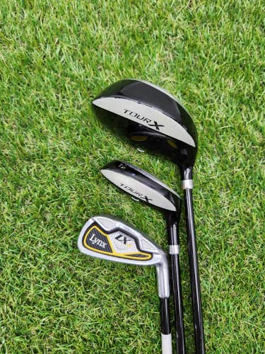 JUNIOR TOUR X/LYNX GOLF SET DRIVER,HYBRID, 8 IRON (KIDS 41" TALL) +HC FAIR